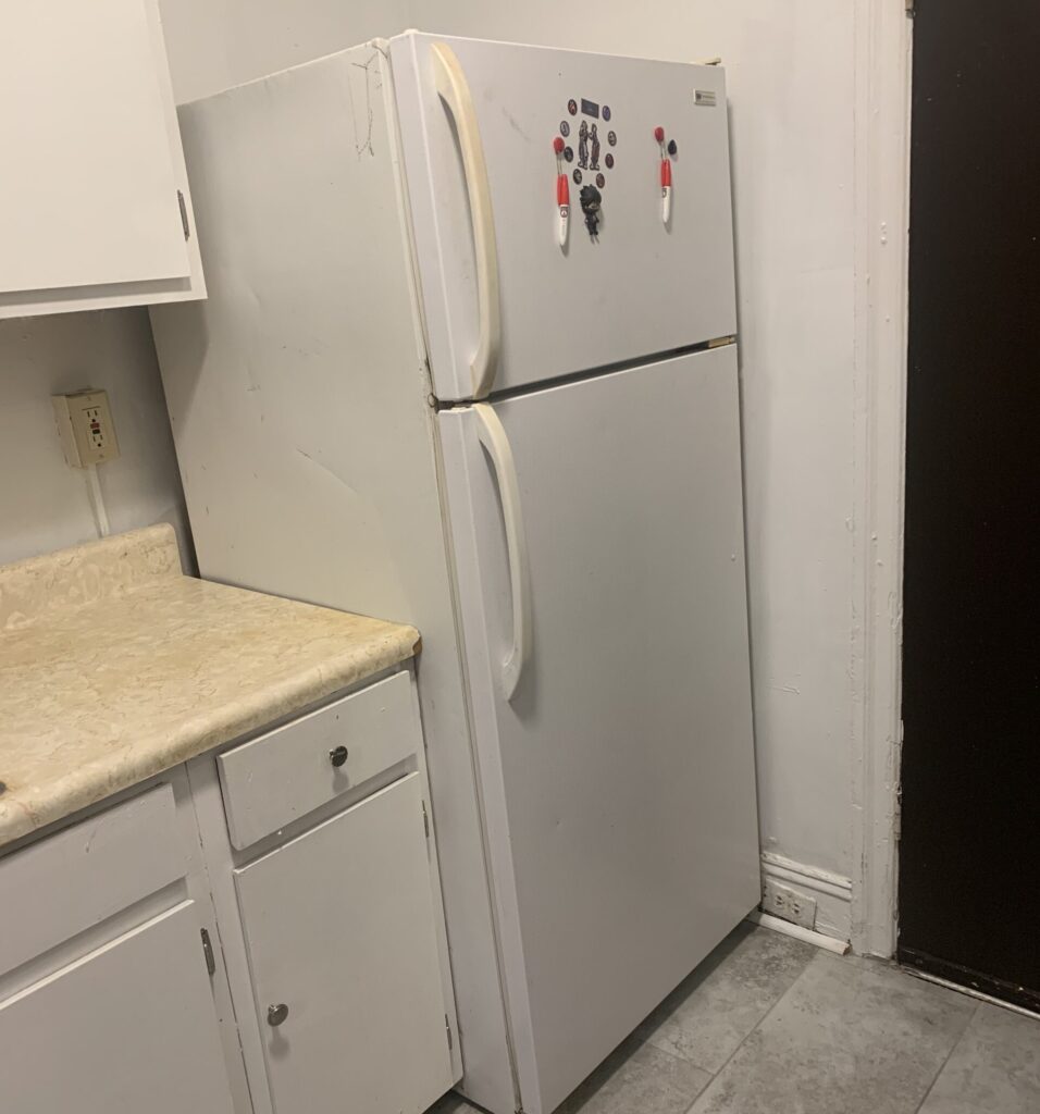 refrigerator before removal